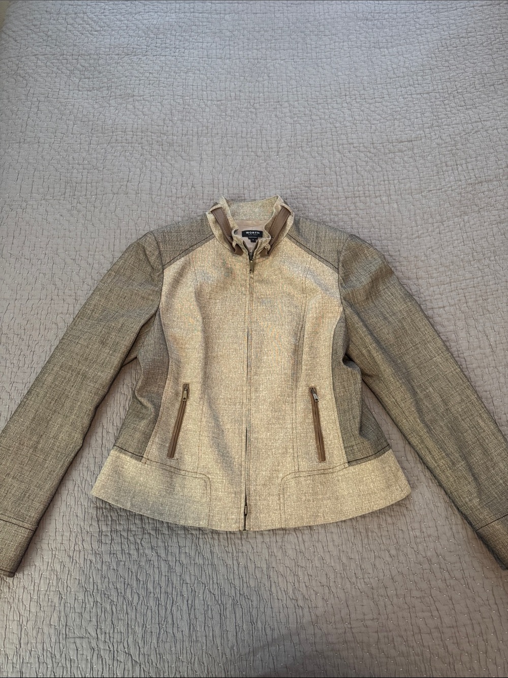 Worth New York Wool / Silk Zip Up Jacket